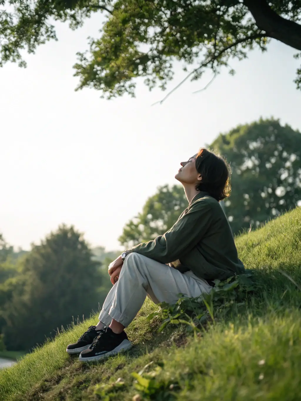 A person meditating in a serene environment, symbolizing mindfulness and personal growth.